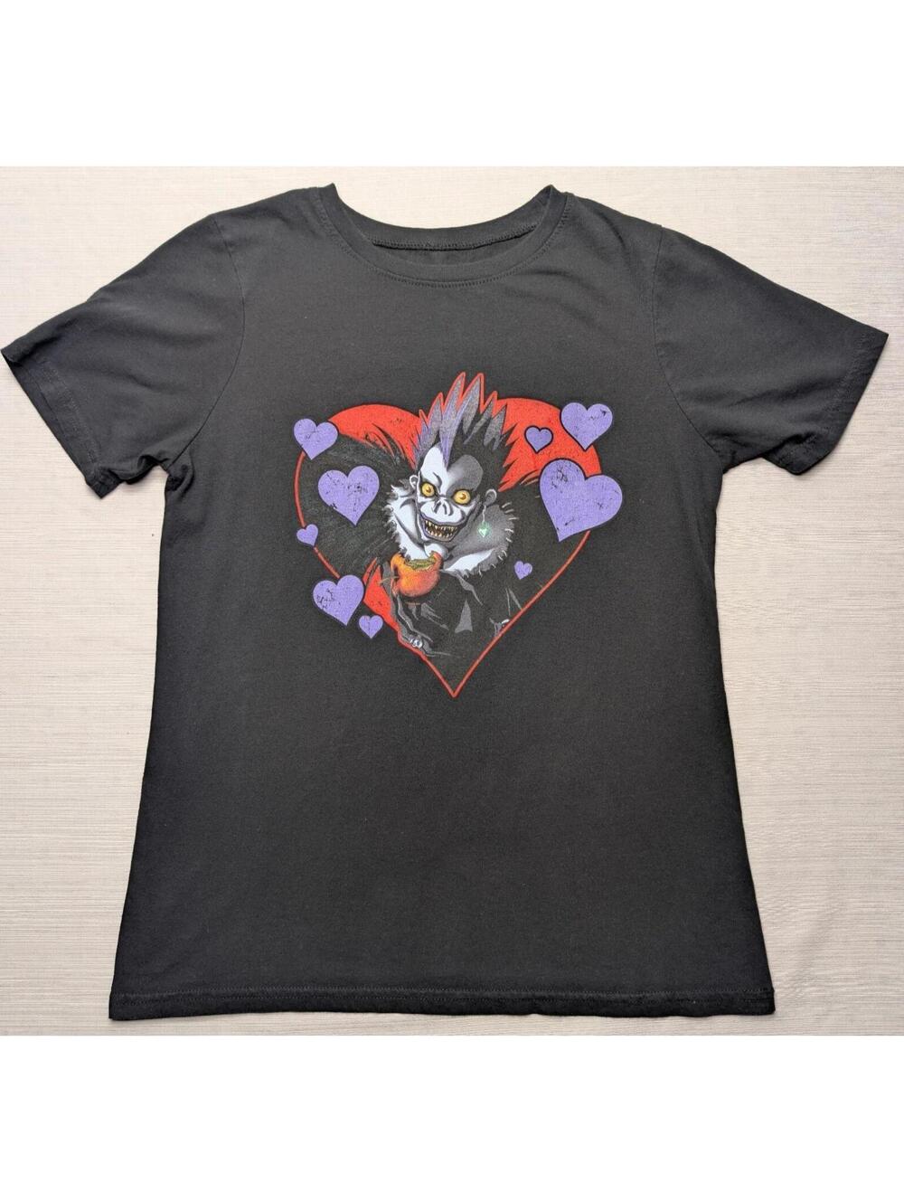 Death Note Ryuk Heart Boyfriend Fit T-Shirt Juniors Small